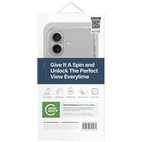 Uniq Swivix 360 sukamas stovas dėklas telefonui iPhone 16 - skaidrus