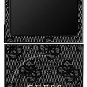 Guess 4G Classic Magnetinis dėklas telefonui Samsung Galaxy Z Flip 7 - juoda