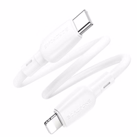 Borofone Kabelis BX93 Super Power - Typ C į Lightning - PD 20W 0,25 metrai baltas