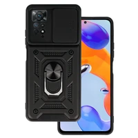 Dėklas telefonui su slankiojančia kameros apsauga Xiaomi Redmi Note 11 Pro/Note 11 Pro 5G, juodas