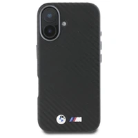 BMW Carbon Wrapped Metal Dėklas telefonui Apple iPhone 16 - juodas
