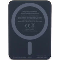 Guess Magnetinė 4G Strassed Metalinis Logotipas indukcinė išorinė baterija 15W 5000mAh - juoda