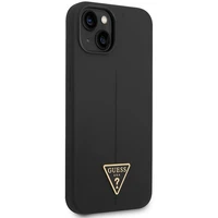 Guess GUHCP14MSLTGK iPhone 14 Plus 6.7 "juodas/juodas kietas dėklas Silicone Triangle