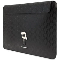 Karl Lagerfeld Saffiano Monograma Ikonik dėklas 14" nešiojamam kompiuteriui - juodas