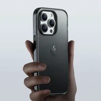 Rock Crystal Shield serijos dėklas Iphone 14 Pro permatomas-juodas