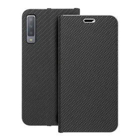 LUNA Book Carbon dėklas telefonui SAMSUNG A7 2018 juodas