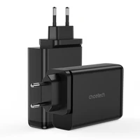 "Choetech" įkroviklis GaN 140W, 4 prievadai (2x USB C, 2x USB), juodas (PD6005)