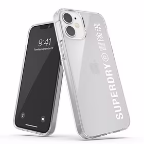 SuperDry Snap iPhone 12 mini Clear Case baltas 42593