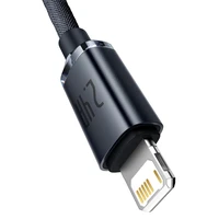 Baseus kabelis Crystal Shine USB - Lightning 1,2 m 2,4A juodas