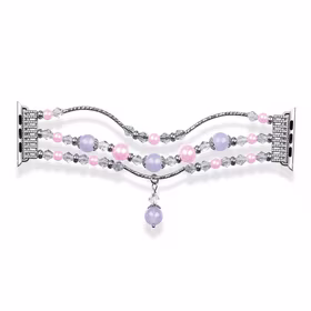 Apyrankė Apple Watch 42/44/45 dizainas 4 sidabrinė-violetinė