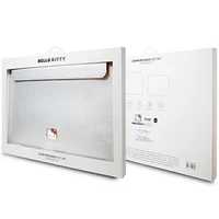 Hello Kitty PU Metal Logo dėklas 14" nešiojamam kompiuteriui - sidabrinis