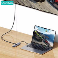 USAMS adapteris HUB 10w1 3xUSB 3.0/TF/SD/ USB-C/HDMI/RJ45/VGA PD100W tamsus SJ644HUB01 (US-SJ644)