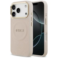 Guess Peony Hot Stamp Magnetinis dėklas telefonui iPhone 17 Pro - rožinė