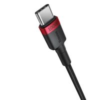 Baseus Cafule USB-C / USB-C 100W kabelis 2 m - raudonas-juodas ir juodas-pilkas (2 vnt.)