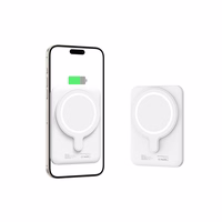 Tech-Protect LifeMag PB10 išorinė baterija su MagSafe 5000mAh 15W USB-C prievadas - balta + USB-C kabelis