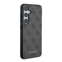 Guess 4G Metal Gold Logo dėklas telefonui Samsung Galaxy A35 - juodas