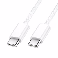 BWOO Kabelis USB-C - USB-C 1m 60W iPhone 15 BO-X284 baltas