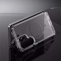 Rock Crystal Clear Magnetic Series Dėklas for Samsung Galaxy S26 Ultra skaidrus-juodas