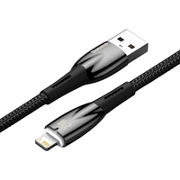 USB kabelis Lightning įrenginiams Baseus Glimmer Series, 2.4A, 2m (juodas)