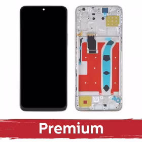 LCD ekranas suderinamas su Huawei Honor X8 (4G) juodas su rėmeliu OEM