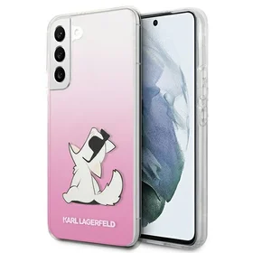 Karl Lagerfeld Choupette Eat dėklas telefonui Samsung Galaxy S22+ – rožinis