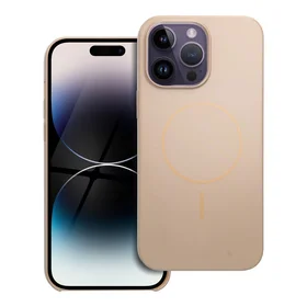 Blizgus magnetinis dėklas suderinamas su MagSafe, skirtas IPHONE 14 PRO MAX, dykumos auksinis