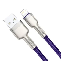 USB laidas "Lightning Baseus Cafule", 2,4 A, 1 m (violetinis)