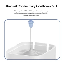 Rock Sieninis įkroviklis Ice2Cube GaN - USB + 2xType C - PD 65W 3A baltas