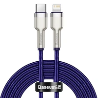 Baseus kabelis Cafule Metal PD USB-C - Lightning 2,0 m violetinis 20W