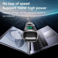 Yesido adapteris OTG GS24 - Type C (vyras) į Type C (moteris) - su LCD ekranu juodas