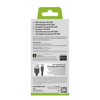 SBS TETR1CPD25 25W USB-C sieninis įkroviklis su Power Delivery - juodas