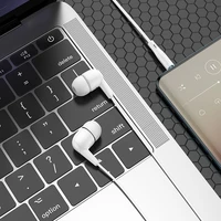 HOCO laidinės ausinės Jack 3,5 mm su mikrofonu M97 balta