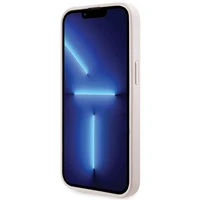 Guess GUHCP14XP4TDSCPP dėklas iPhone 14 Pro Max 6.7" - rožinis kryžminis 4G metalinis logotipas