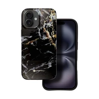 FORCELL F-PROTECT Mirage, karinio kritimo testuotas dėklas telefonui suderinamas su MagSafe IPHONE 16 PLUS juodas marmuras