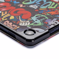 Dėklas Reach Smart Leather Samsung X200/X205 Tab A8 10.5 2021 graffiti