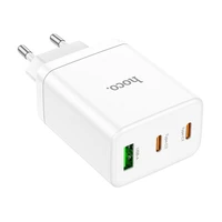 Įkroviklis Hoco 2 x USB C + USB A QC3.0 PD 3A 35W N33 baltas