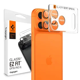 Spigen Optik Pro XL kameros objektyvo stiklas iPhone 17 Pro Max - Oranzinis