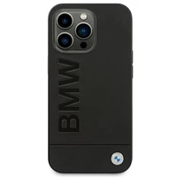 BMW Leather Stamp deklas, skirtas iPhone 14 Pro - Juodas