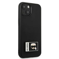 Dėklas telefonui Karl Lagerfeld KLHCP13S3DKPK iPhone 13 mini 5,4\" juodas / juodas kietasis dėklas Ikonik Patch