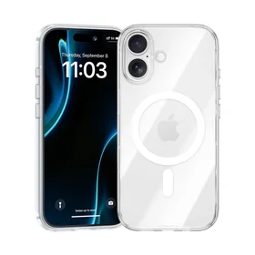 Benks magnetinis Crystal dėklas Iphone 17 telefonui skaidrus (su kameros valdymo mygtuku)