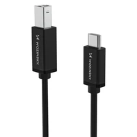 Wozinsky WKDDY2S USB-B - USB-C kabelis 2m - juodas