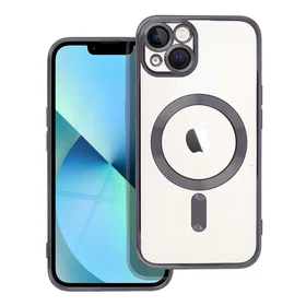 ELECTRO MAG COVER dėklas telefonui suderinamas su MagSafe iPhone 13 juodas