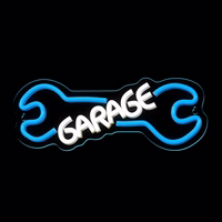 Neon PLEXI LED GARAGE mėlynas baltas NNE22 Neolia