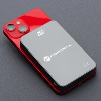 Išorinė baterija saderinta su MagSafe Forcell F-Energy SuperSlim F10K8 QC4.0 PD3.0 15W 10000 mAh pilka