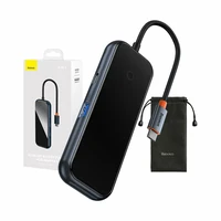 Adapteris 4in1 Baseus Hub USB-C į 4xUSB 3.0 (tamsiai pilkas)