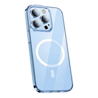 Baseus Crystal skaidrus magnetinis dėklas ir apsauginio stiklo rinkinys iPhone 14 Pro Max