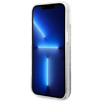 Guess GUHCP14MLFLSU iPhone 14 Plus 6.7 "violetinis/violetinis kietas dėklas Flower Liquid Glitter