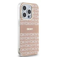 DKNY IML mono ir juostos magnetinis dėklas iPhone 13 Pro / 13 - rožinis