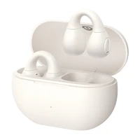 Baseus Bass 15 Clip OWS belaidės ausinės su Baseus Simple USB-C 3A 30cm laidu - baltos