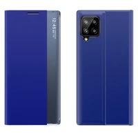 Sleep Case knygos tipo dėklas su išmaniu langeliu Samsung Galaxy A22 4G mėlynas